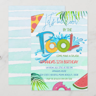 Invitation Anniversaire de la fête de la piscine
