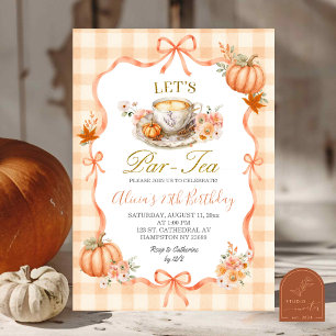 Invitation Anniversaire de la fête de thé d'automne de citrou