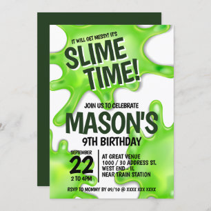 Invitation Anniversaire de la fête des Slime