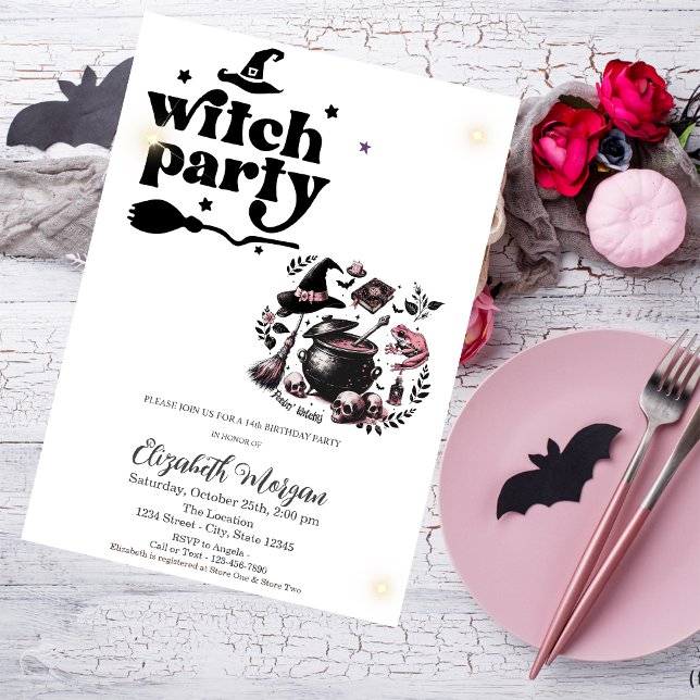 Invitation Anniversaire de la fête des sorcières (Créateur téléchargé)