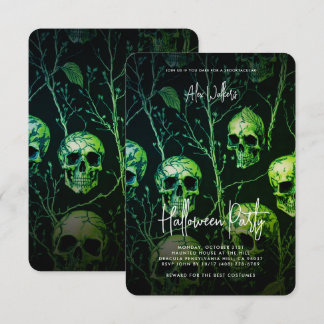 Invitation Anniversaire de la fête d'Halloween adulte Hantée 