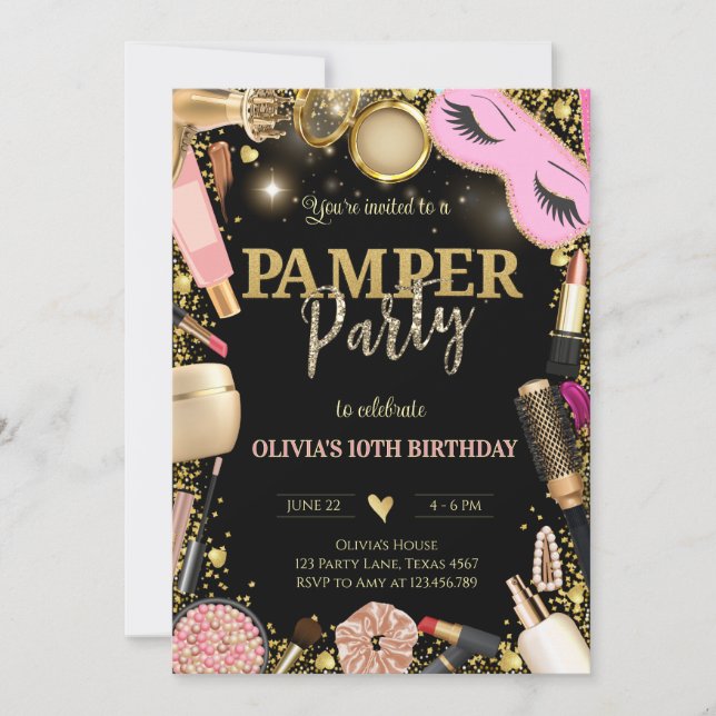 Invitation Anniversaire de la fête du Pamper (Devant)