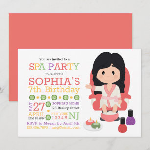 Invitation Anniversaire de la fête spa