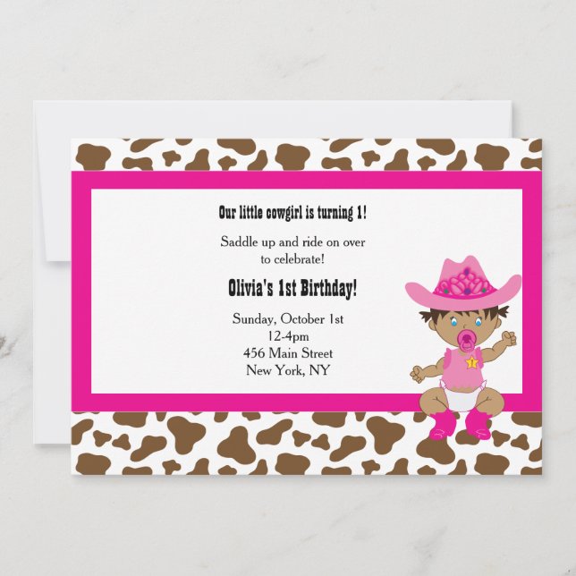Invitation Anniversaire de la fille (Devant)