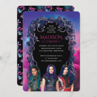 Invitation Anniversaire de la fille des descendants de Disney