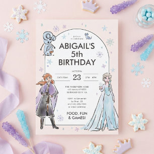 Invitation Anniversaire de la fille Disney's Frozen Anna, Els