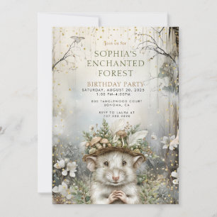 Invitation Anniversaire de la Fille forestière enchantée