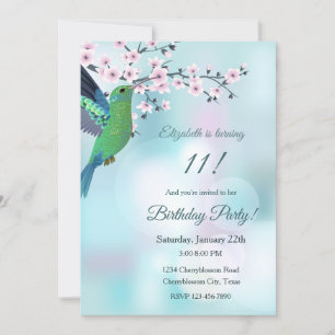 Invitation Anniversaire de la floraison des cerisiers d'colib