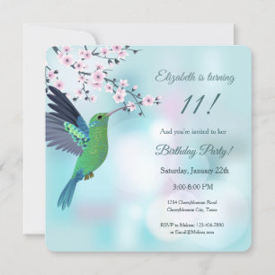 Invitation Anniversaire de la floraison des cerisiers d'colib
