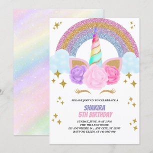 Invitation Anniversaire de la licorne
