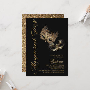 Invitation Anniversaire de la mascarade d'or