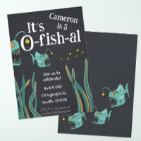 Anniversaire de la mer profonde du poisson-pêcheur