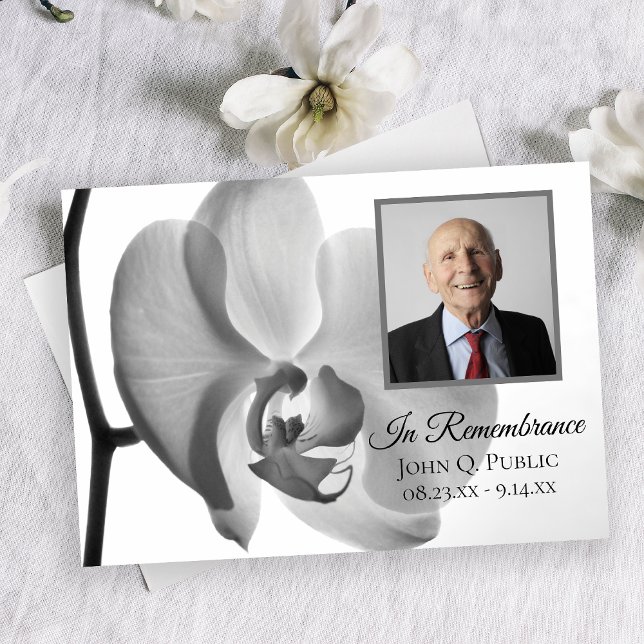 Invitation Anniversaire de la mort de l'élégante orchidée bla (Créateur téléchargé)
