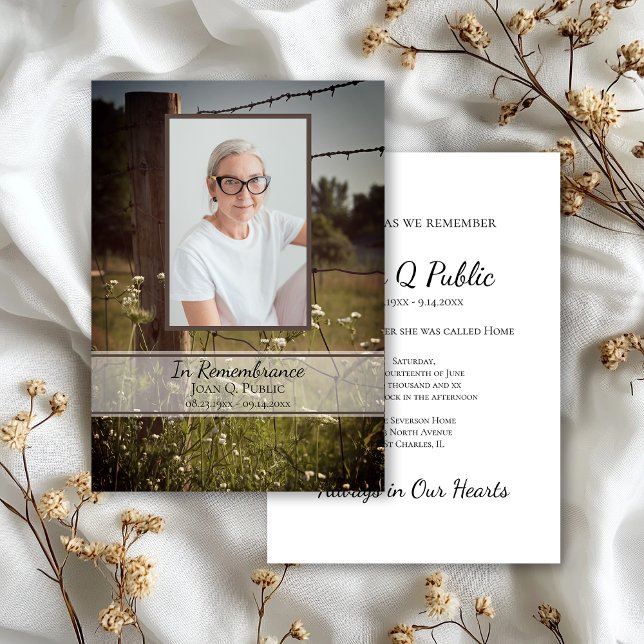 Invitation Anniversaire de la mort des Fleurs sauvages de la  (Créateur téléchargé)
