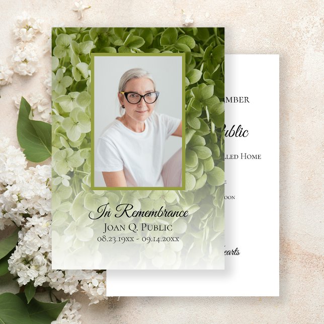 Invitation Anniversaire de la mort florale de l'Hydrangée ver (Créateur téléchargé)