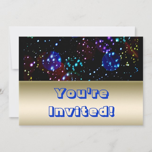 Invitation Anniversaire de la partie | de thème d'espace (Devant)