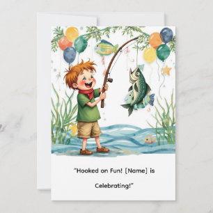 Invitation Anniversaire de la pêche pour Little Anglers Party