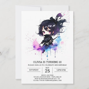 Invitation Anniversaire de la Petite Ninja