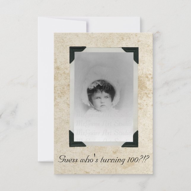 Invitation Anniversaire de la photo en papier peint (Devant)