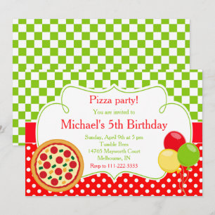 Invitation Anniversaire de la Pizza