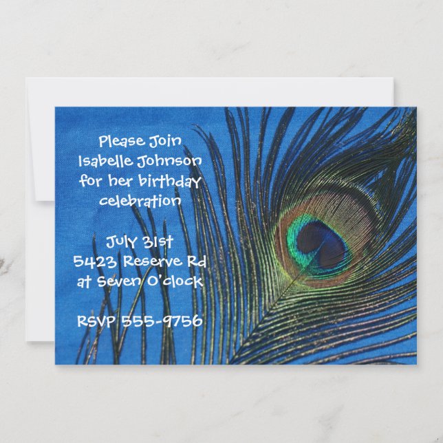 Invitation Anniversaire de la plaie bleue (Devant)