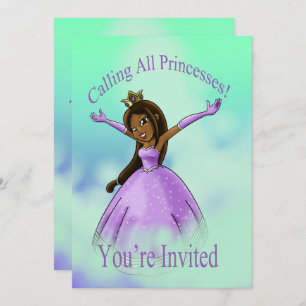 Invitation Anniversaire de la princesse africaine américaine