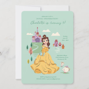 Invitation Anniversaire de la Princesse Belle l Whimsical Gir