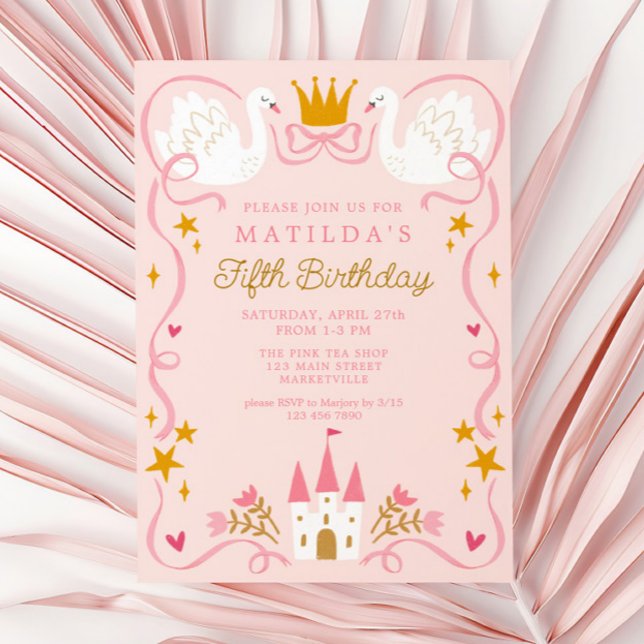 Invitation Anniversaire de la princesse de Swan (Créateur téléchargé)