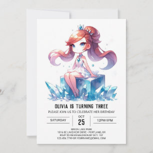 Invitation Anniversaire de la princesse numérique fantastique
