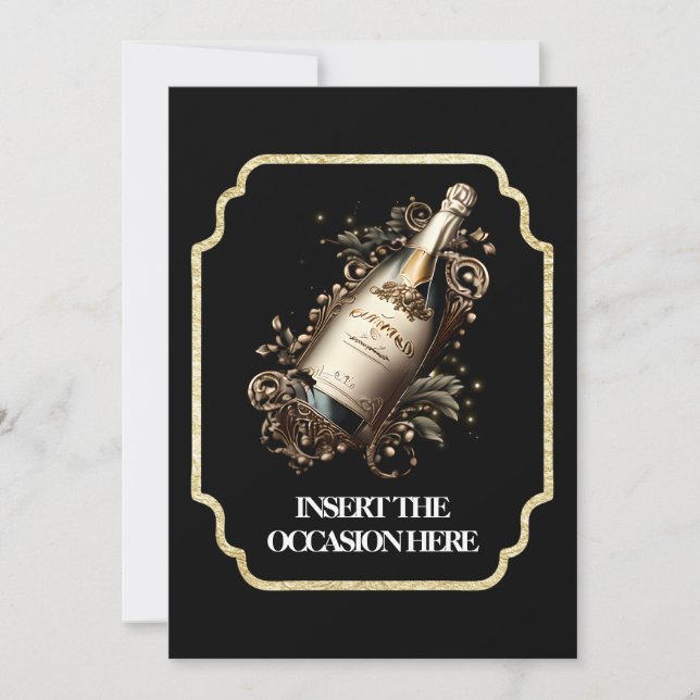 Invitation Anniversaire de la retraite Anniversaire vin mouss (Devant)