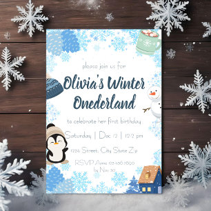 Invitation Anniversaire de la Saint-Valentin Flocon de Neige 