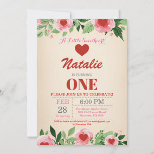Invitation Anniversaire de la Saint-Valentin Notre Petit Chér