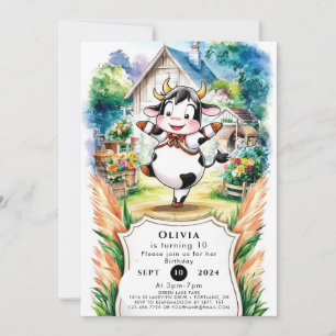 Invitation Anniversaire de la vache chantée
