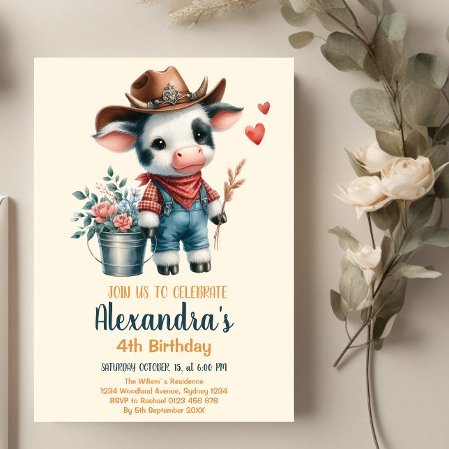 Invitation Anniversaire de la Vache Sainte (Créateur téléchargé)
