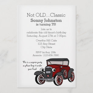 Invitation Anniversaire de la voiture