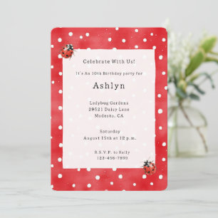 Invitation Anniversaire de ladybugs  