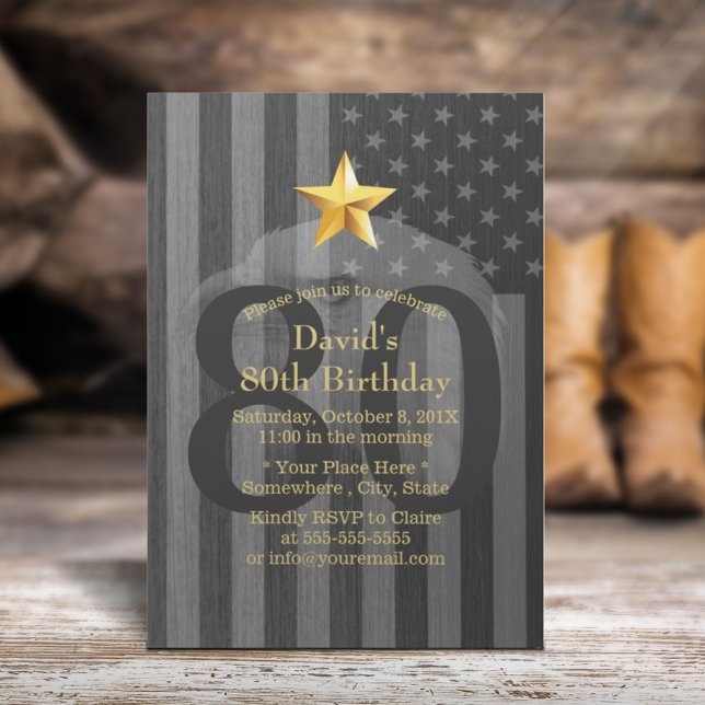 Invitation Anniversaire de l'aigle chauve militaire américain (Créateur téléchargé)