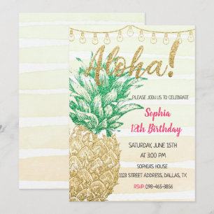 Invitation Anniversaire de l'Aloha