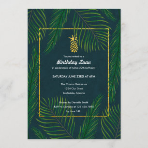 Invitation Anniversaire de l'ananas tropical Luau