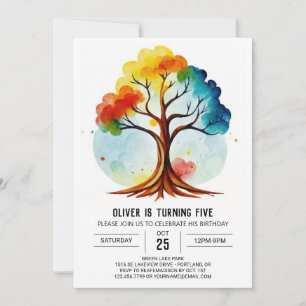 Invitation Anniversaire de l'arbre de vie magique