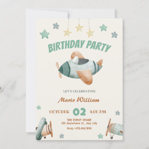 Invitation anniversaire de l'avion