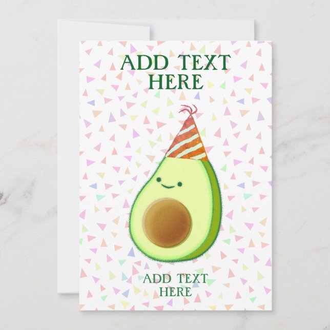 Invitation Anniversaire de l'Avocado (Devant)