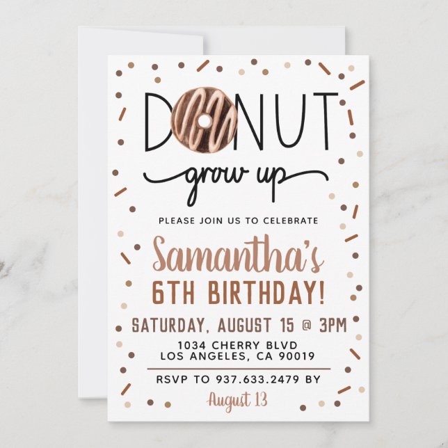 Invitation Anniversaire de l'élevage de Donut au c (Devant)