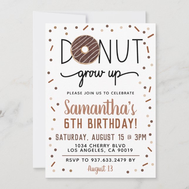 Invitation Anniversaire de l'élevage de Donut au c (Devant)