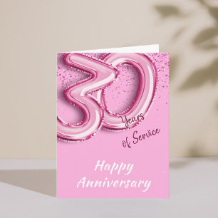 Invitation Anniversaire de l'employé 30ans PinkBalloon Pold C