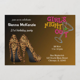 Invitation anniversaire de Leopard Stilettos