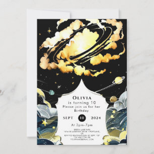 Invitation Anniversaire de l'espace céleste Boho