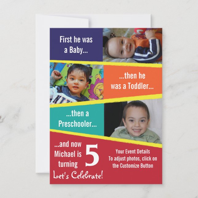 Invitation Anniversaire de l'évolution (Devant)