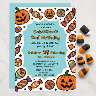 Invitation Anniversaire de l'Halloween éffrayant Jack-o'-Lant