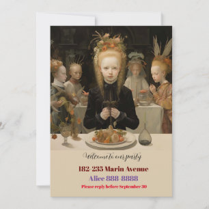 Invitation Anniversaire de l'Halloween pour la fille vintage